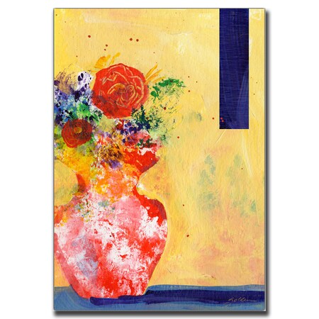 Trademark Fine Art Sheila Golden 'Red Vase' Canvas Art, 24x32 SG5610-C2432GG